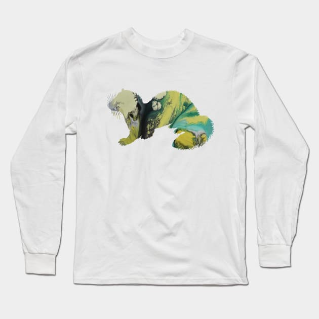 Ferret Art Long Sleeve T-Shirt by TheJollyMarten